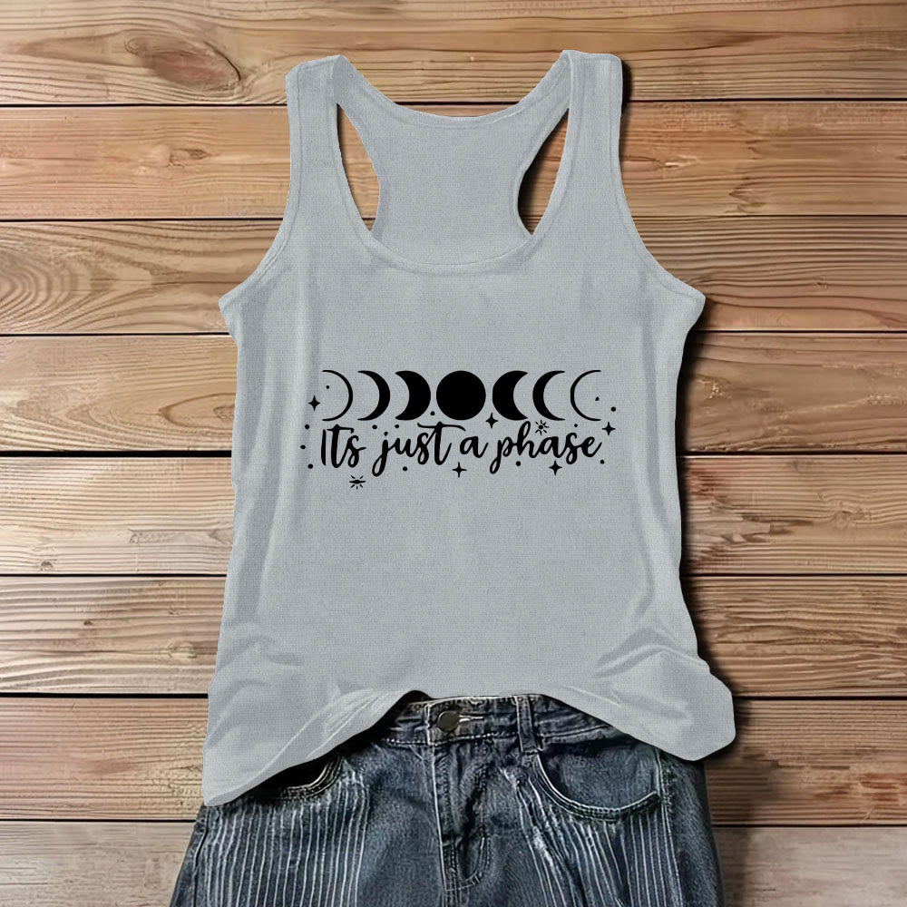 Olivenorma "it's just a phase" Positive Thoughts Soft Comfort Tank T-Shirt - Gray - 3XL - image 7