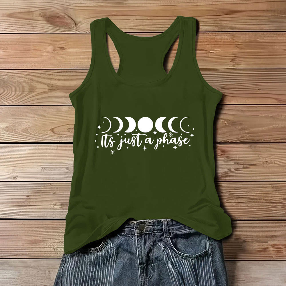 Olivenorma "it's just a phase" Positive Thoughts Soft Comfort Tank T-Shirt - Green - 3XL - image 11