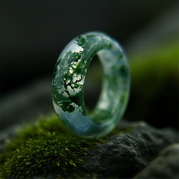 FREE Today: "Whispers of the Grove" Moss Agate Ring - image 3