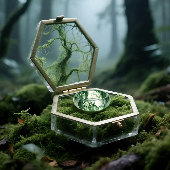 FREE Today: "Whispers of the Grove" Moss Agate Ring - image 2
