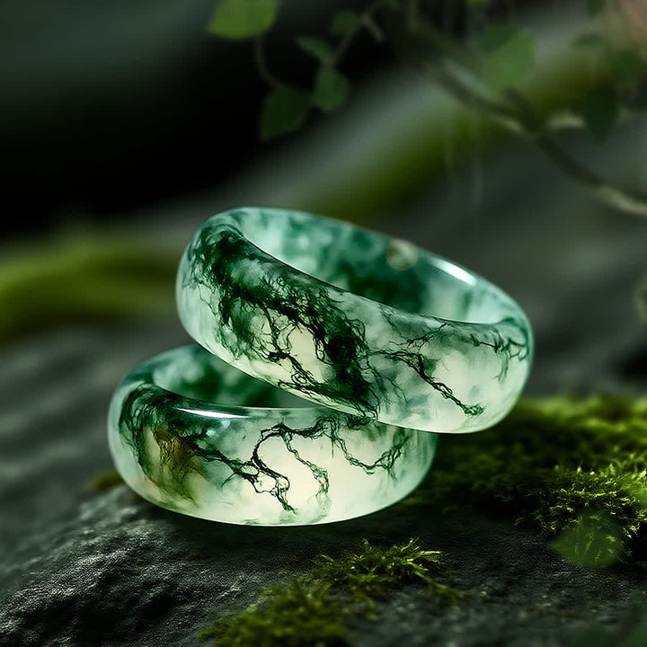 FREE Today: "Whispers of the Grove" Moss Agate Ring - US 11 - image 0