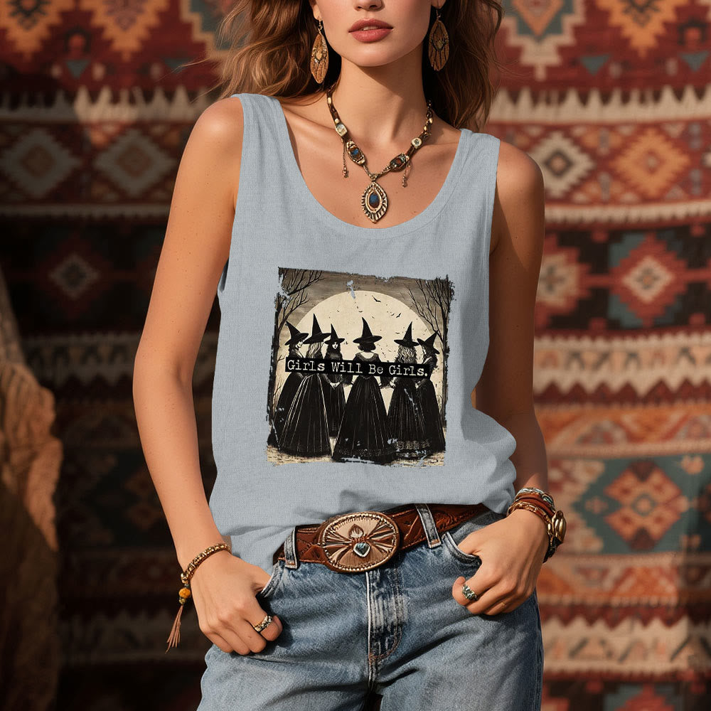 Olivenorma "GIRLS WILL HELP GIRLS" Girls' Power Witches Spiritual Sleeveless T-Shirt - image 9