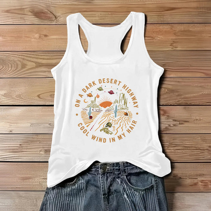 Olivenorma Summer Casual T-Shirt for Women Crewneck Sleeveless Tank Top - White - 3XL - image 6