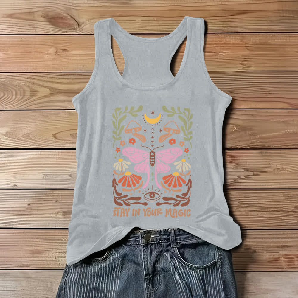 Olivenorma Luna Moth Tank Top - Gray - 3XL - image 0