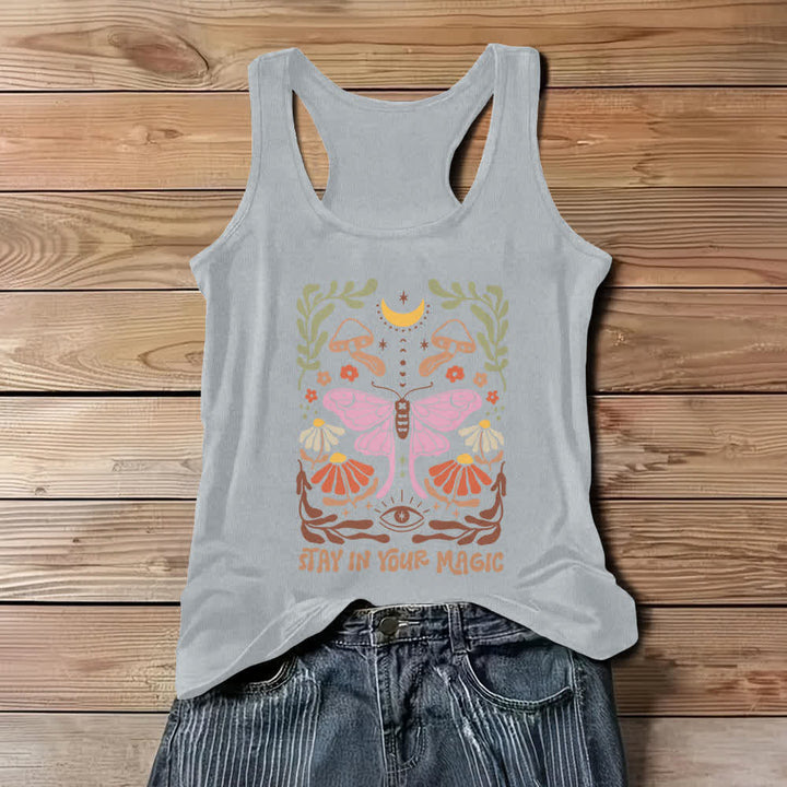 Olivenorma Comfort Colors Luna Moth Tank Top - Gray - 3XL - image 1