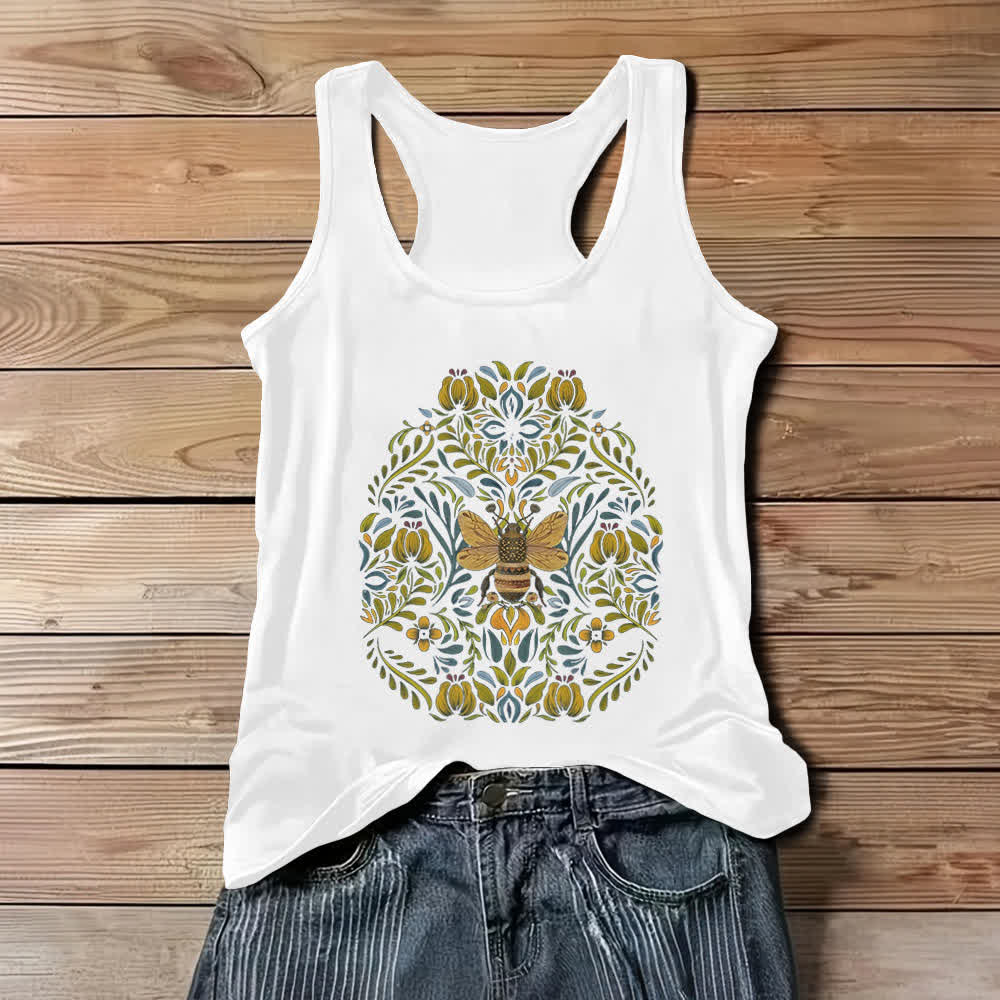 Olivenorma Cottagecore Be Folk Art Tank Top - White - 3XL - image 0