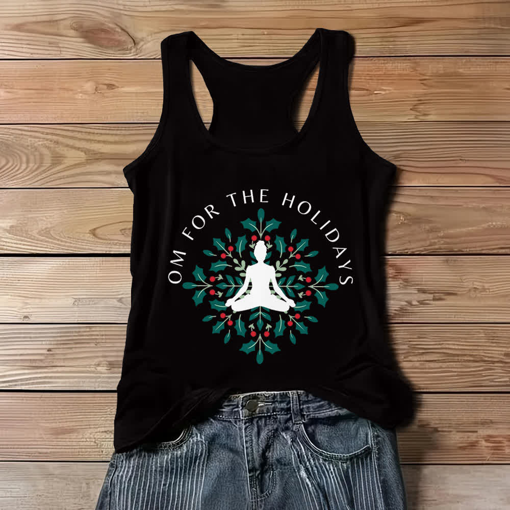 Olivenorma Om for the Holidays Workout Tank Top - Black - 3XL - image 2
