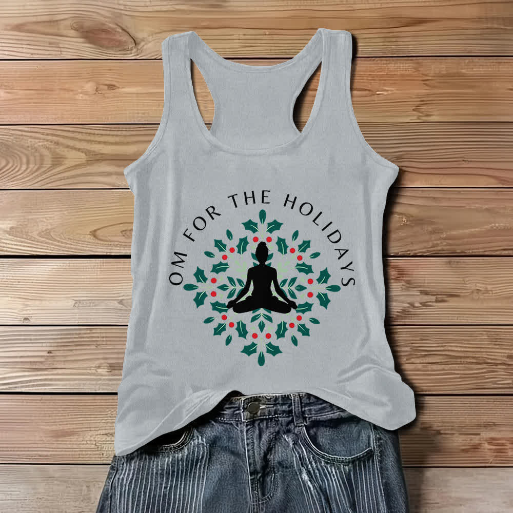 Olivenorma Om for the Holidays Workout Tank Top - Gray - 3XL - image 4