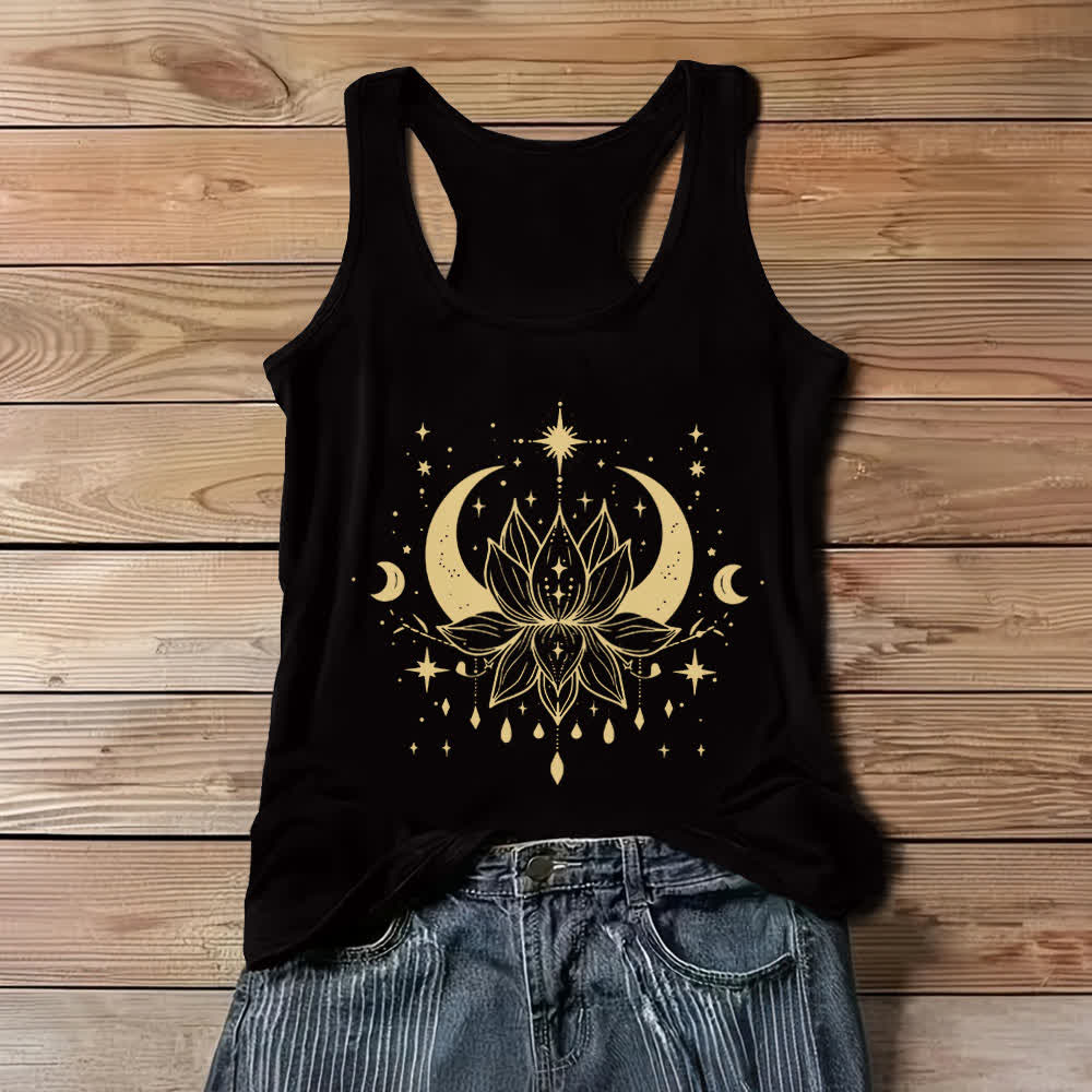 Olivenorma Yoga Lotus Racerback Tank Tops - Black - 3XL - image 0