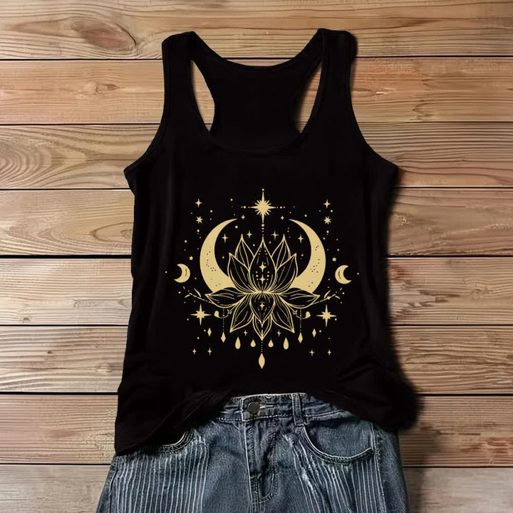 Olivenorma Yoga Lotus Racerback Tank Tops - Black - 3XL - image 0