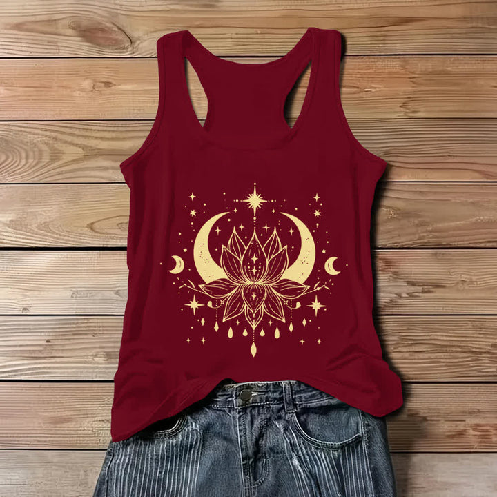 Olivenorma Yoga Lotus Racerback Tank Tops - Red - 3XL - image 7