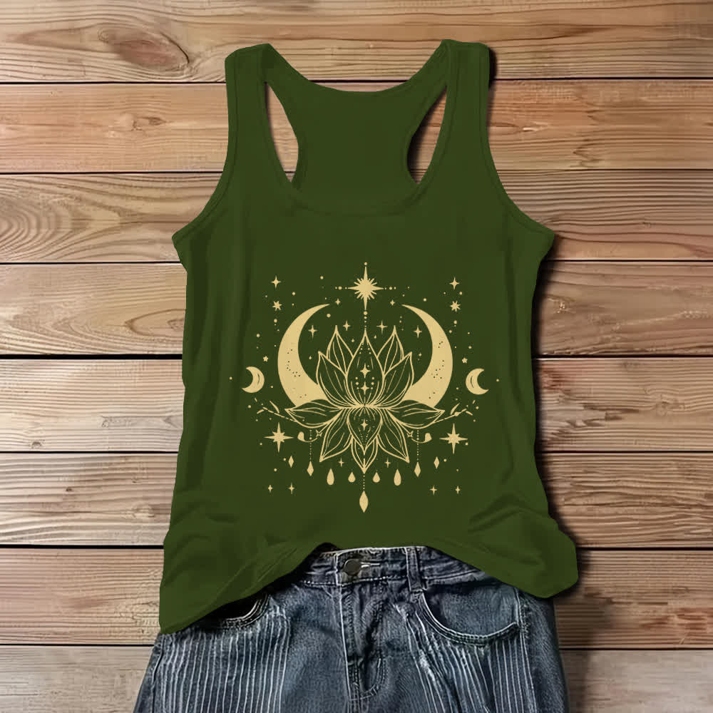 Olivenorma Yoga Lotus Racerback Tank Tops - Green - 3XL - image 8
