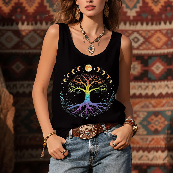 Olivenorma Elastic Loose Tree Of Life Tank Top - image 1
