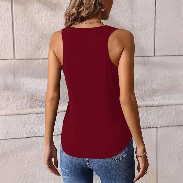 Olivenorma Summer Casual T-Shirt for Women Crewneck Sleeveless Tank Top - image 3