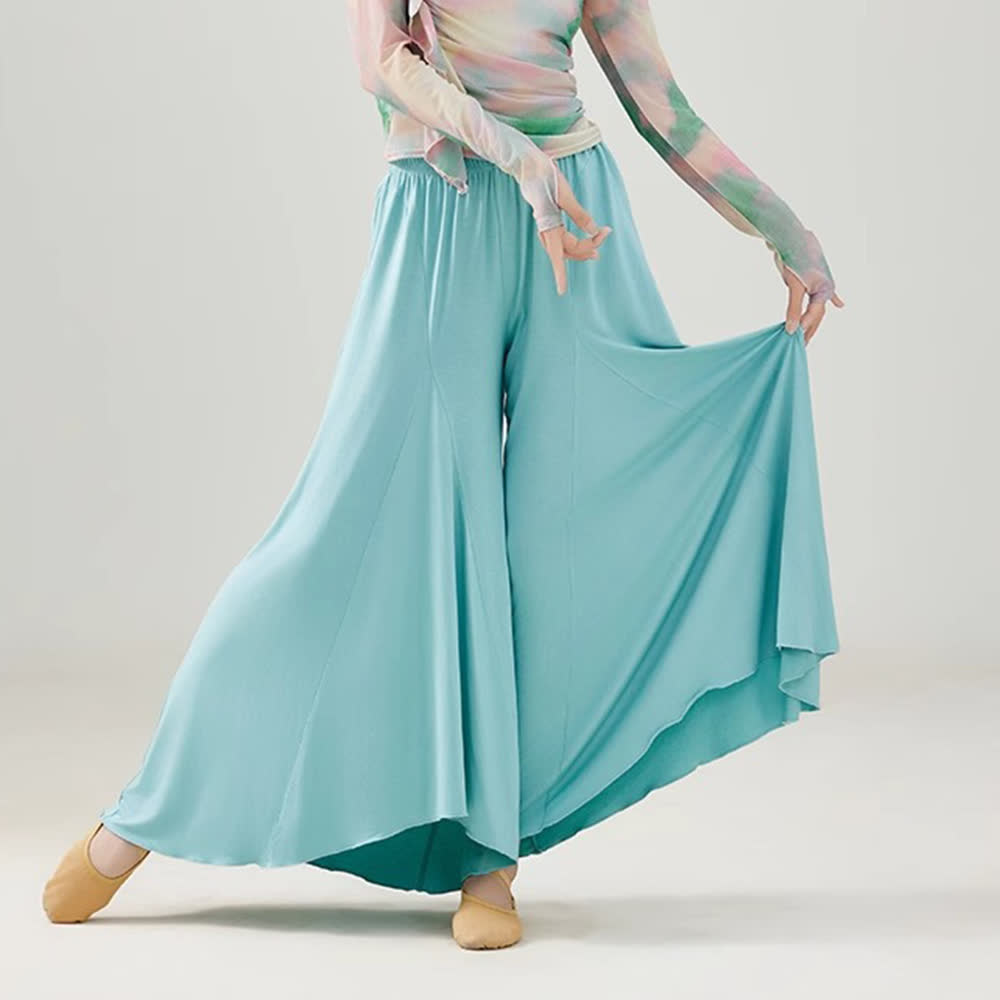 Olivenorma Modal Loose Flowy Ruffle Yoga Pants - Lake Blue - XL - image 4