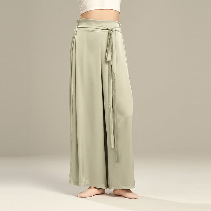 Olivenorma Polyester Flowy Loose Wide-Leg Bandage Yoga Pants - image 6