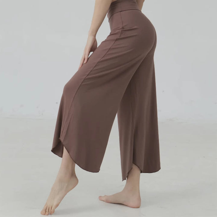 Olivenorma Plain Color High-Waist Women Flare Yoga Pants  - Black - L - image 5