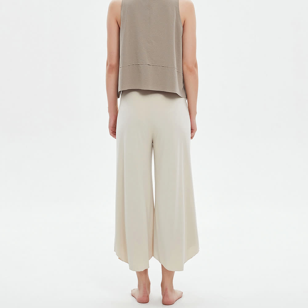 Olivenorma Plain Color High-Waist Wide-Leg Loose Flare Yoga Pants - image 2