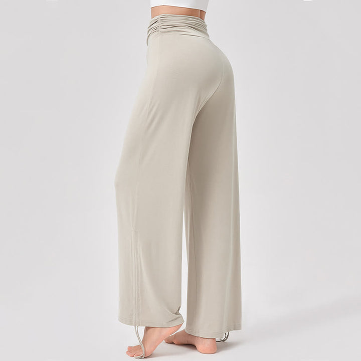 Olivenorma Viscose High-Waist Loose-Fit Shirred Yoga Pants - image 2