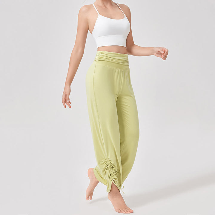 Olivenorma Viscose High-Waist Loose-Fit Shirred Yoga Pants - image 12