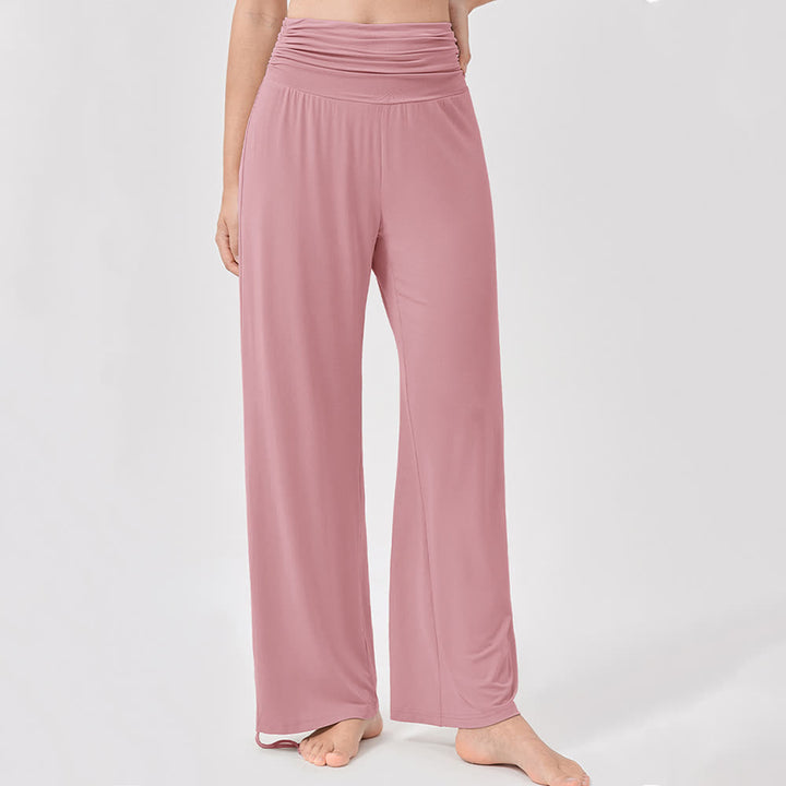 Olivenorma Viscose High-Waist Loose-Fit Shirred Yoga Pants - image 24