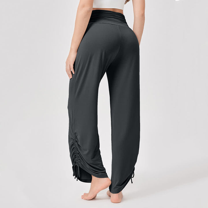 Olivenorma Viscose High-Waist Loose-Fit Shirred Yoga Pants - image 33