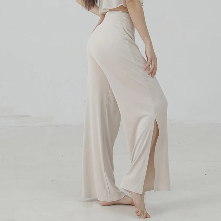 Olivenorma Cotton High-Waist Wide-Leg Slit Yoga Pants - image 4
