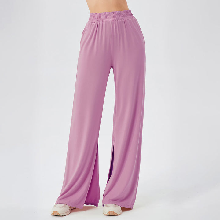 Olivenorma Lightweight Wide Leg Ventilated Loose Pants Casual Yoga Pants - Pink - XL - image 20