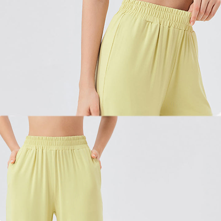 Olivenorma Lightweight Wide Leg Ventilated Loose Pants Casual Yoga Pants - image 9