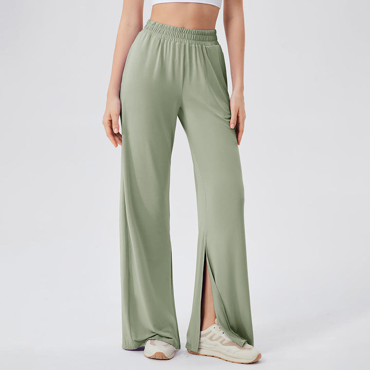 Olivenorma Lightweight Wide Leg Ventilated Loose Pants Casual Yoga Pants - LightGreen - XL - image 18