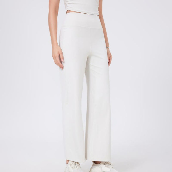 Olivenorma Versatile Straight-Leg Cut Mid Waist Stretch Dress Yoga Pants - White - XL - image 10