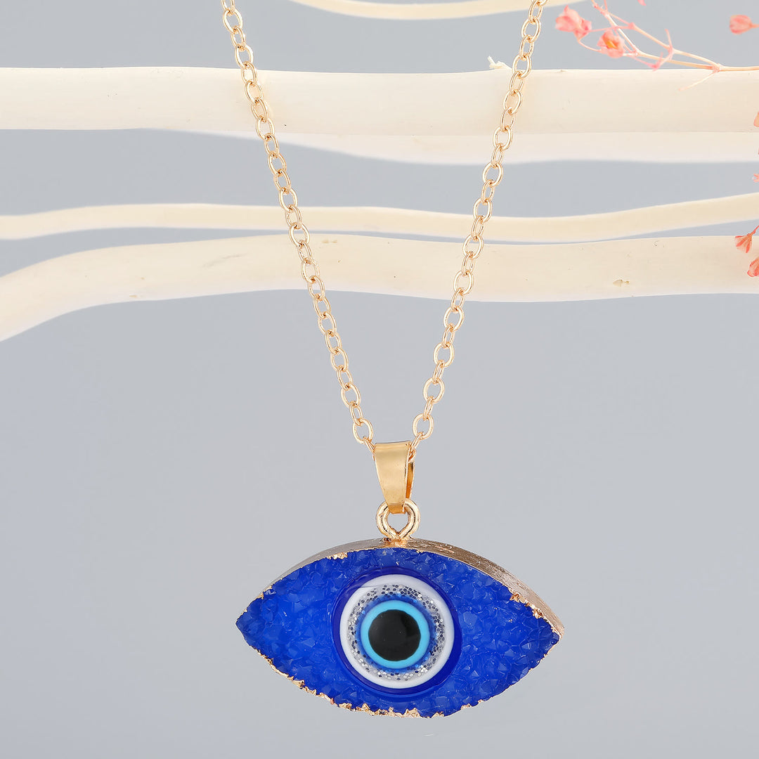 Olivenorma Clear Quartz Evil Eye Energy Necklace - Blue Crystal - image 16