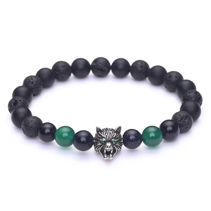 Olivenorma Fenrir Wolf Head Inner-Strength Protection Gemstone Bracelet - image 9