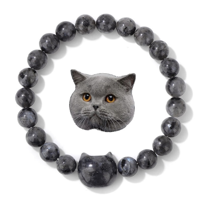 Olivenorma Stray Cat Protection Bracelet with Card - Labradorite - With Card - image 4