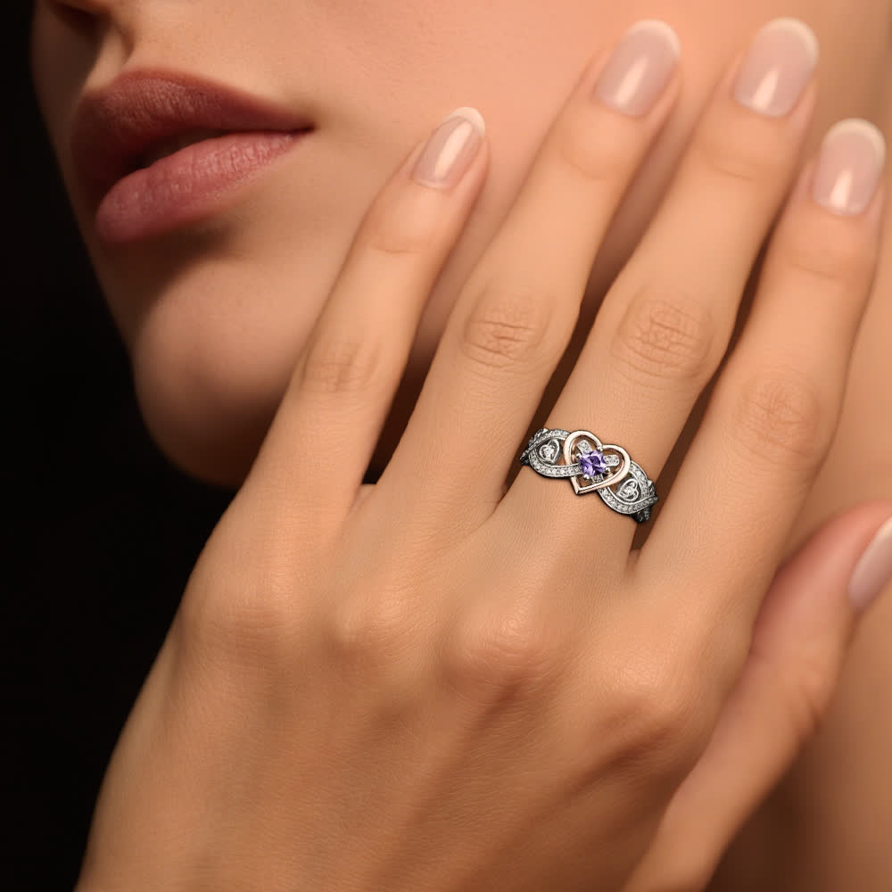 Olivenorma Freyja's Heart Amethyst Love Ring - image 2