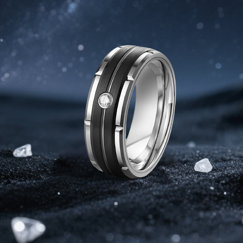 Olivenorma Orion Void Black Moissanite Couple Ring - Ring for Men - US 13 - image 4