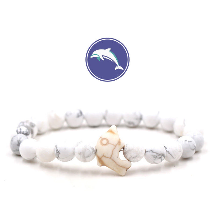 Olivenorma Dolphin's Whisper Gemstone Bracelet - Howlite - image 6