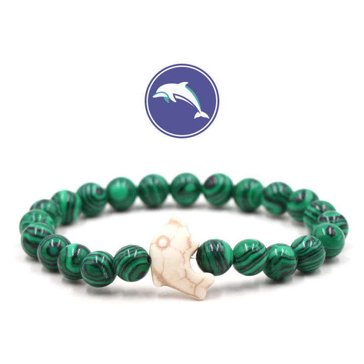 Olivenorma Dolphin's Whisper Gemstone Bracelet - Malachite - image 10