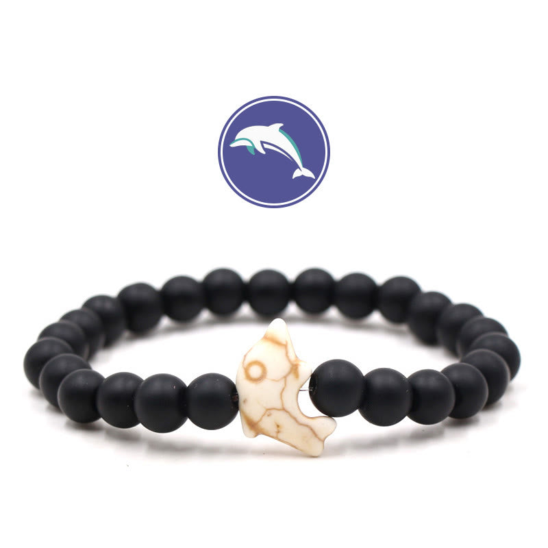 Olivenorma Dolphin's Whisper Gemstone Bracelet - Black Onyx - image 2