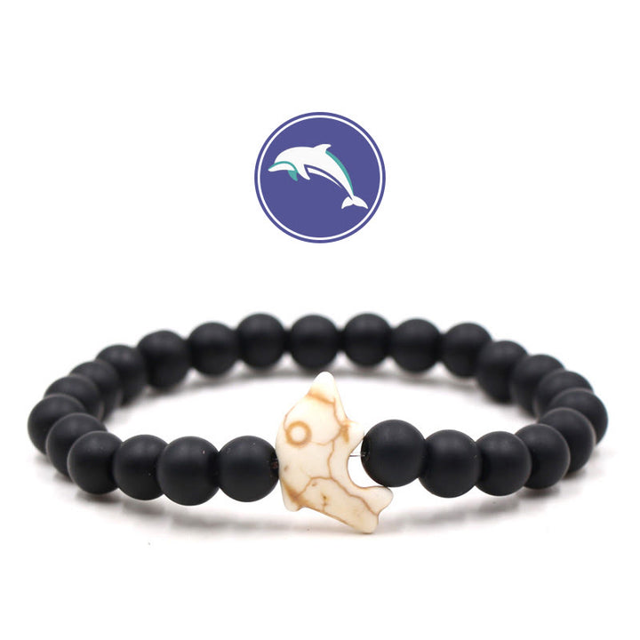 Olivenorma Dolphin's Whisper Gemstone Bracelet - Black Onyx - image 2
