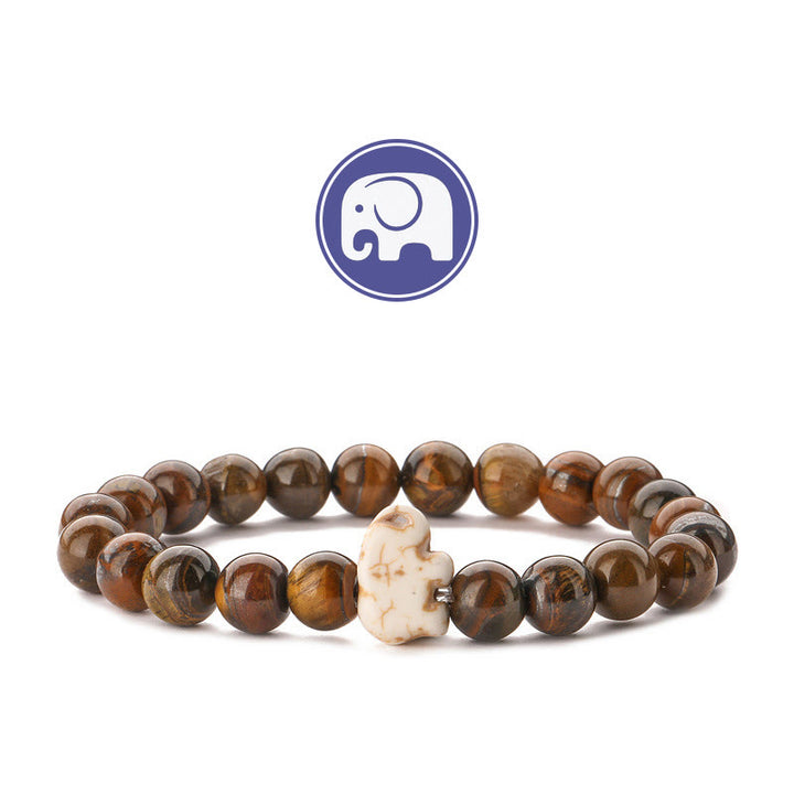 Olivenorma Elephant Wisdom Gemstone Bracelet - Tiger Eye - image 10