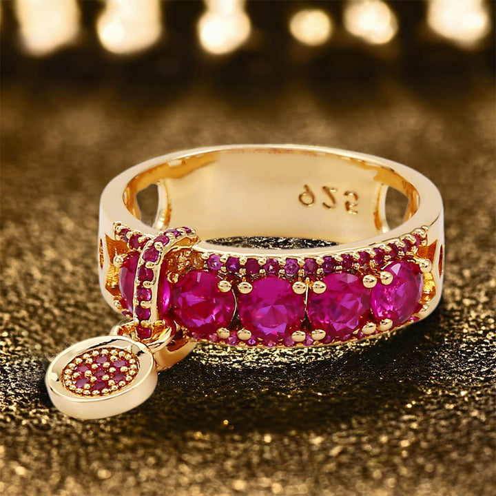 Olivenorma Hecate's Sigil Sparkling Zirconia Ring - RosePink - US 13 - image 7