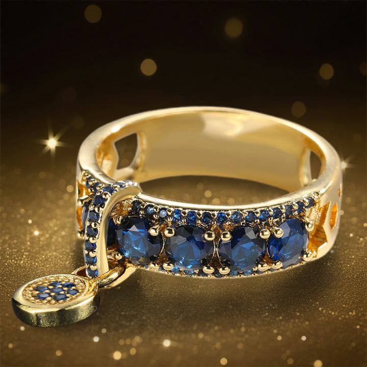 Olivenorma Hecate's Sigil Sparkling Zirconia Ring - Blue - US 13 - image 8