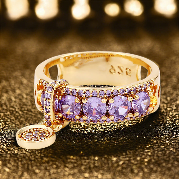 Olivenorma Hecate's Sigil Sparkling Zirconia Ring - Purple - US 13 - image 6