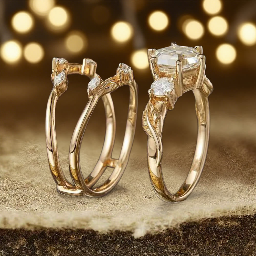 Olivenorma Persephone's Crown Hexagon Moissanite Ring - image 6