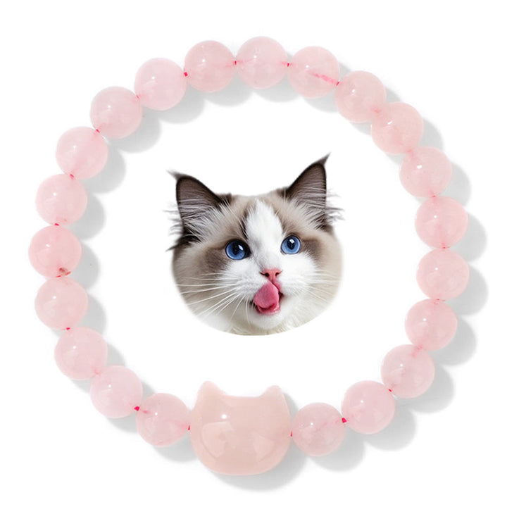 Olivenorma Stray Cat Protection Bracelet with Card - Rose Quartz - With Card - image 22