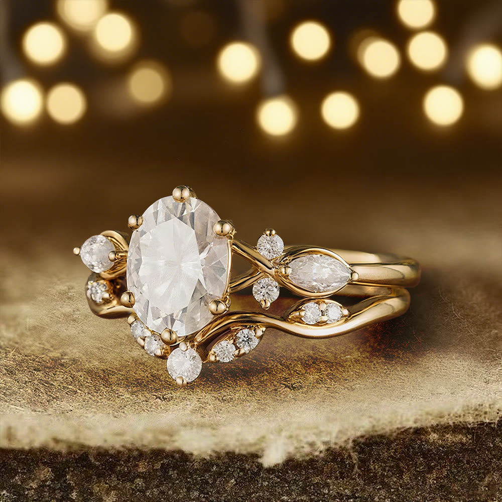 Olivenorma Aurora's Knot Oval Moissanite Ring - image 3
