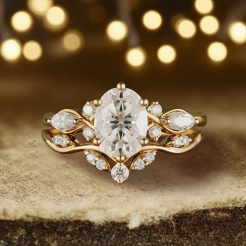 Olivenorma Aurora's Knot Oval Moissanite Ring - US 10 - image 0