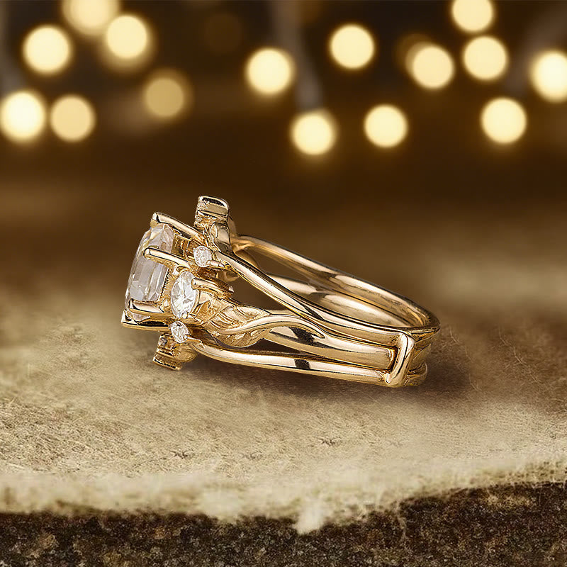 Olivenorma Persephone's Crown Hexagon Moissanite Ring - image 4