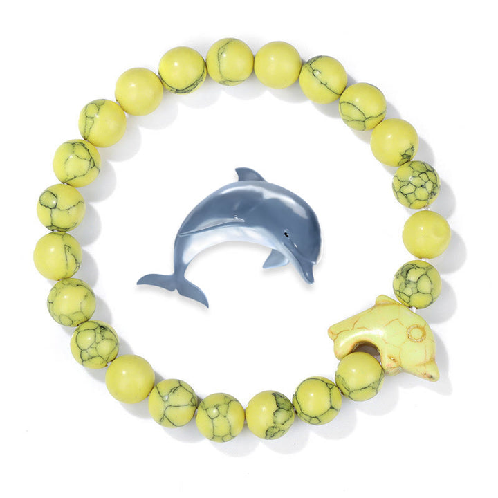 Olivenorma Dolphin Ocean Guardian Turquoise Bracelet - Yellow Turquoise - image 4